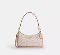 Coach Teri Shoulder Bag In Pretty Signature - Gold/Chalk/Pink