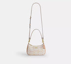 Coach Teri Shoulder Bag In Pretty Signature - Gold/Chalk/Pink