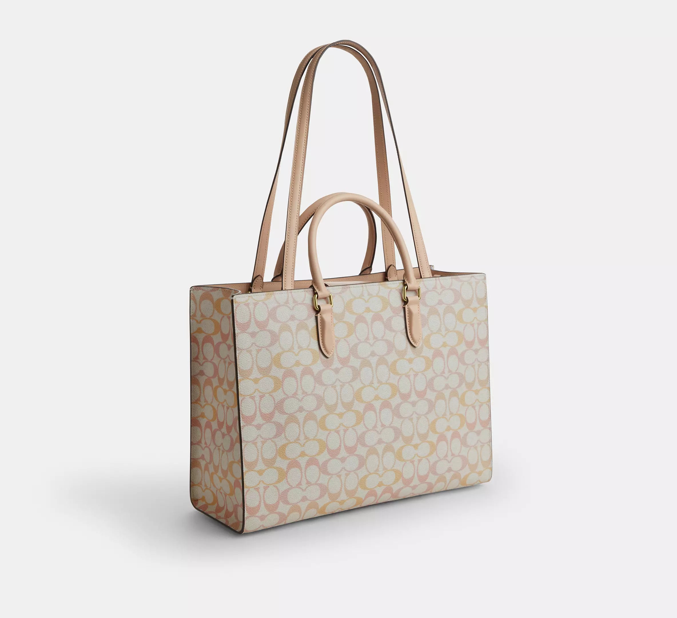 Coach Maggie Tote Bag In Pretty Signature - Im/Chalk/Pink