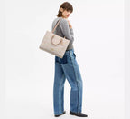 Coach Maggie Tote Bag In Pretty Signature - Im/Chalk/Pink