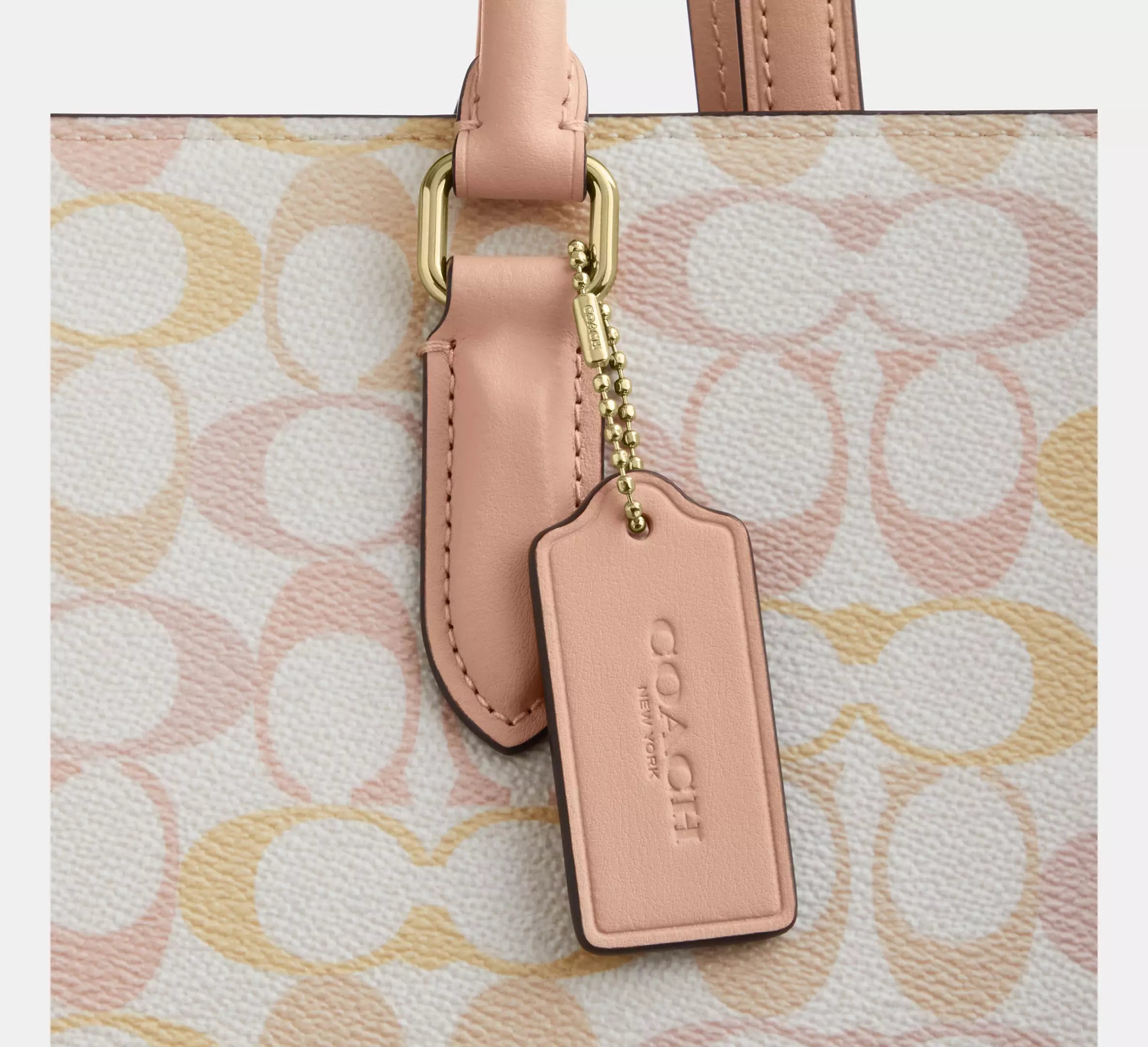 Coach Maggie Tote Bag In Pretty Signature - Im/Chalk/Pink