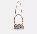 Coach Tabby Shoulder Bag 20 With Cherry Embroidery  -  Brass/Denim