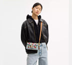 Coach Tabby Shoulder Bag 20 With Cherry Embroidery  -  Brass/Denim