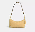 Coach Caitlin Shoulder Bag With Quilting   -  Gold/Soft Yellow