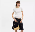 Coach Caitlin Shoulder Bag With Quilting   -  Gold/Soft Yellow