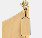 Coach Caitlin Shoulder Bag With Quilting   -  Gold/Soft Yellow