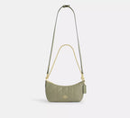 Coach Caitlin Shoulder Bag With Quilting   -  Gold/Pistachio