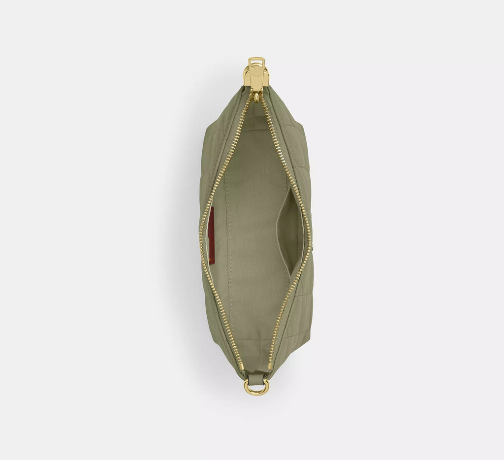 Coach Caitlin Shoulder Bag With Quilting   -  Gold/Pistachio