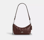 Coach Caitlin Shoulder Bag With Quilting   -   Silver/Maple
