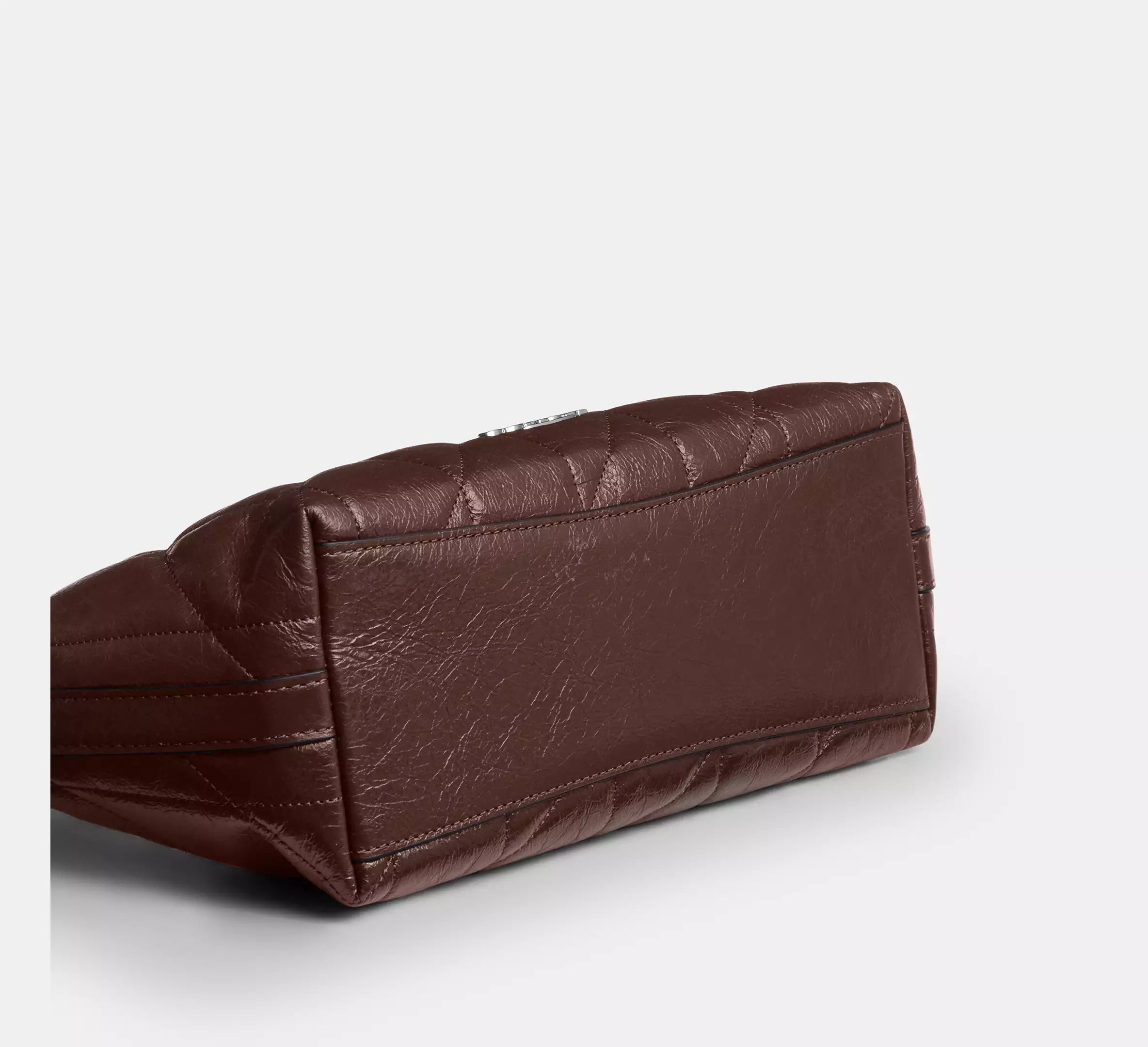 Coach Caitlin Shoulder Bag With Quilting   -   Silver/Maple