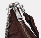 Coach Caitlin Shoulder Bag With Quilting   -   Silver/Maple