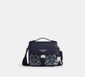 Coach Racer Crossbody Bag In Signature With Charms - Silver