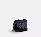Coach Racer Crossbody Bag In Signature With Charms - Silver