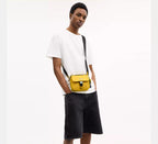 Coach Racer Crossbody Bag In Signature With Charms - Silver
