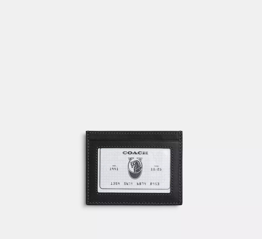 Coach Slim Id Card Case In Loved Signature Denim - Light Indigo