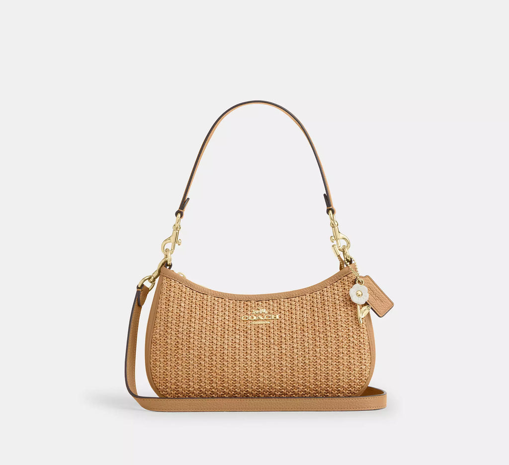 Coach Teri Shoulder Bag With Charm -  straw/Im/Toast