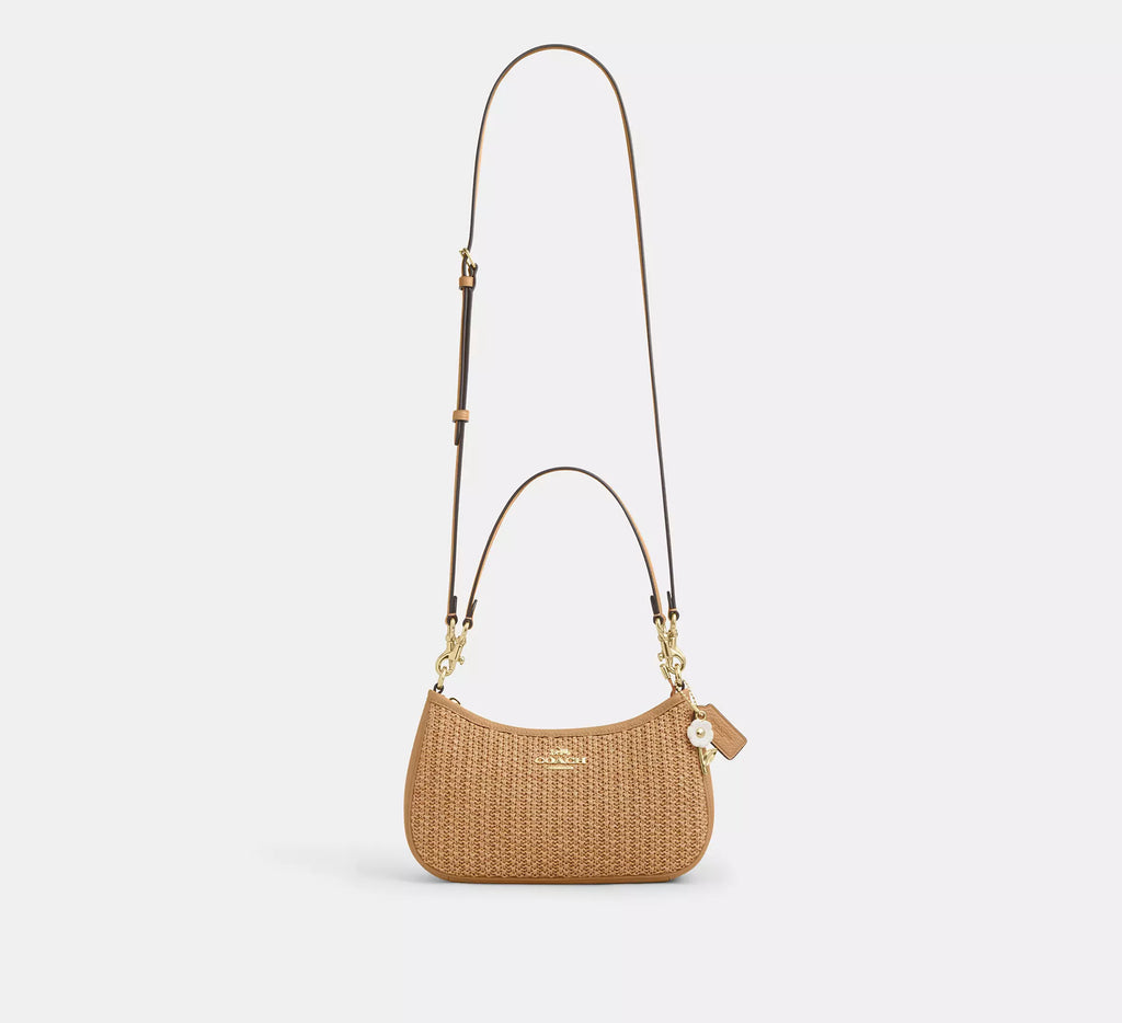 Coach Teri Shoulder Bag With Charm -  straw/Im/Toast