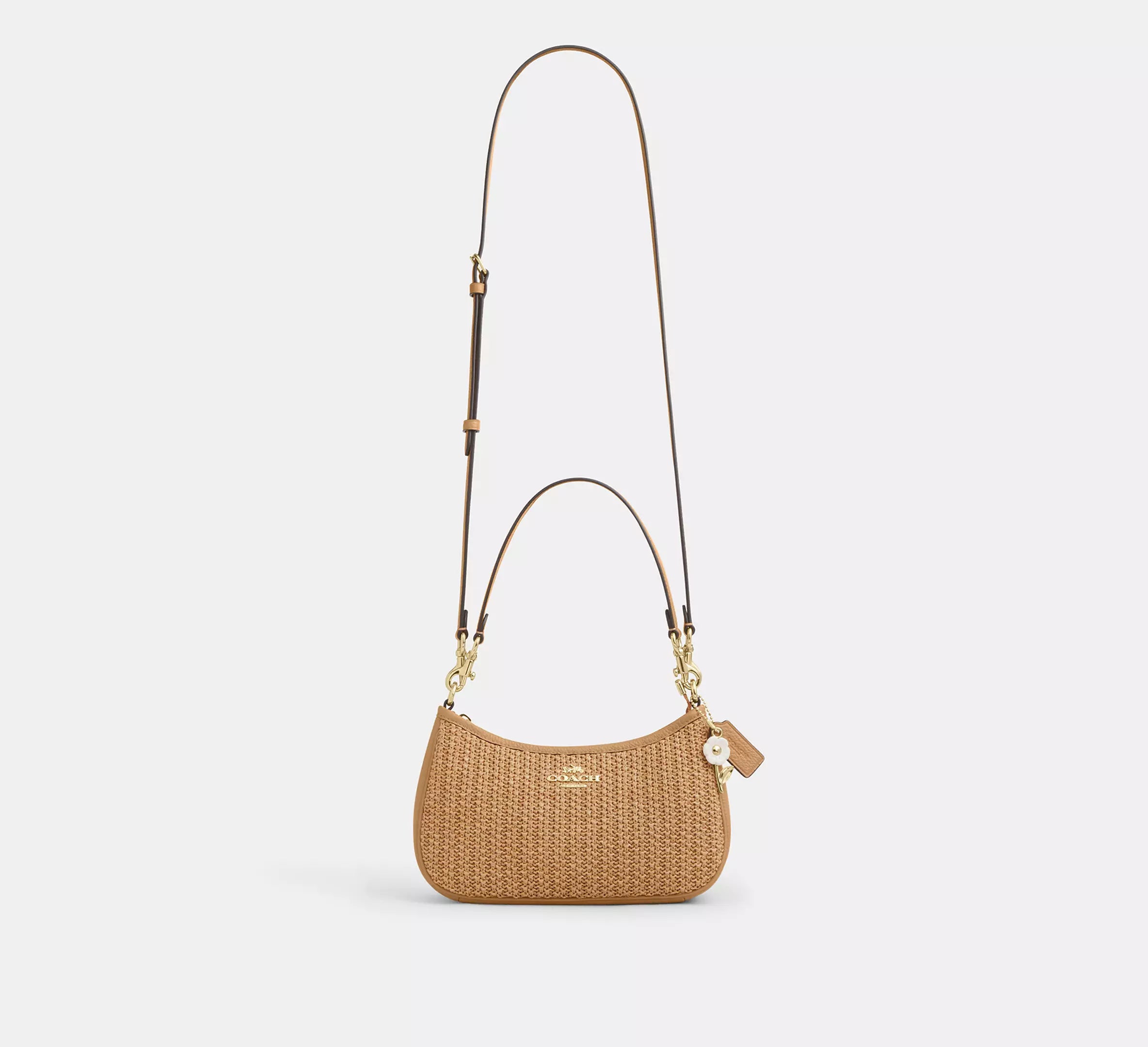 Coach Teri Shoulder Bag With Charm -  straw/Im/Toast