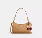 Coach Teri Shoulder Bag With Charm -  straw/Im/Toast