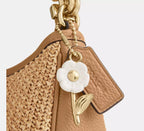 Coach Teri Shoulder Bag With Charm -  straw/Im/Toast