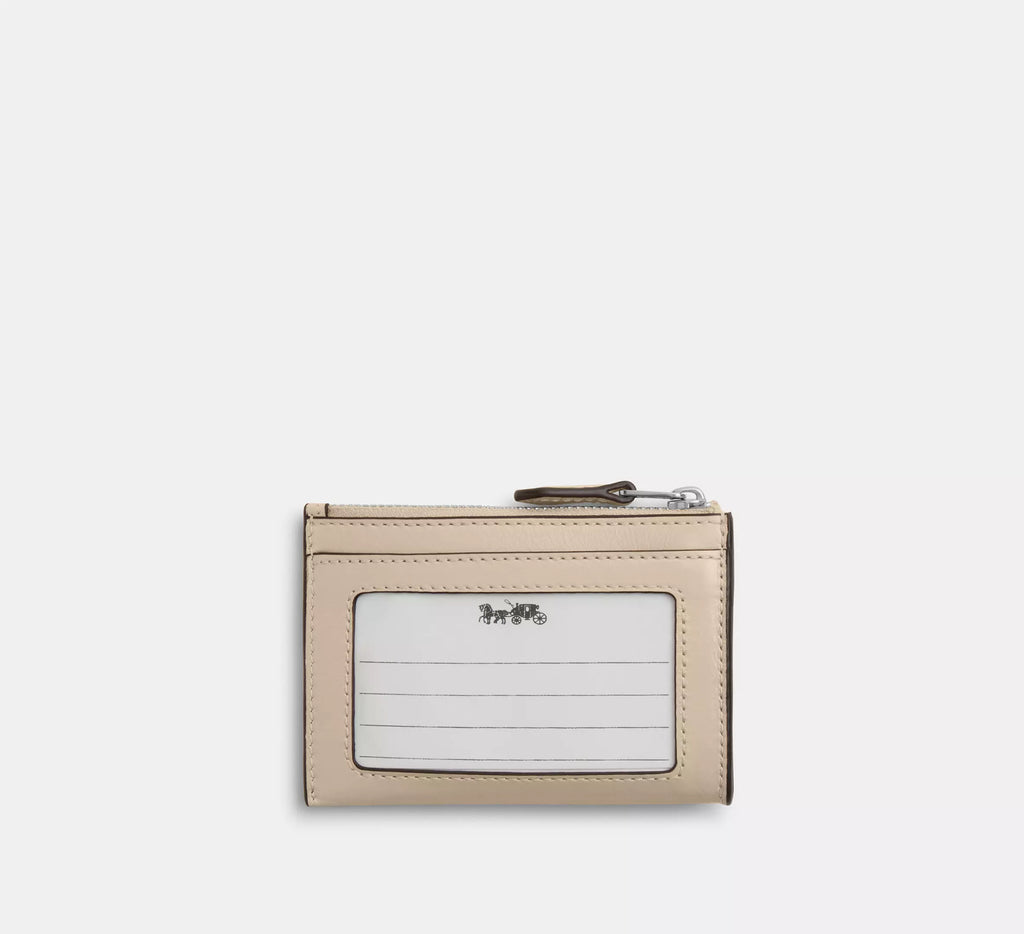 Coach Mini Skinny Id Case -  Silver/Ivory