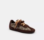 Coach Soft Sneaker In Signature Jacquard   -  Maple/Oak