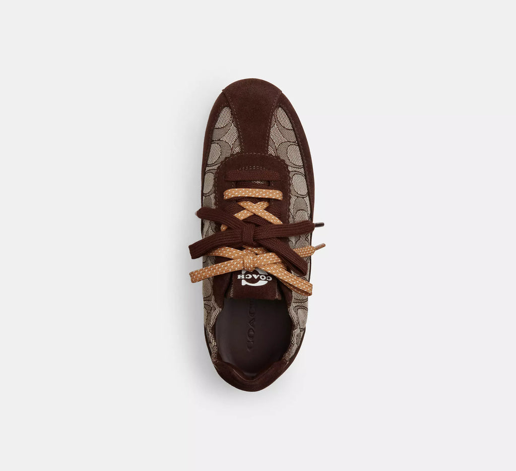 Coach Soft Sneaker In Signature Jacquard   -  Maple/Oak
