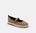Coach Mary Jane Espadrille In Signature Jacquard  -  Oak/Maple