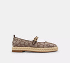Coach Mary Jane Espadrille In Signature Jacquard  -  Oak/Maple
