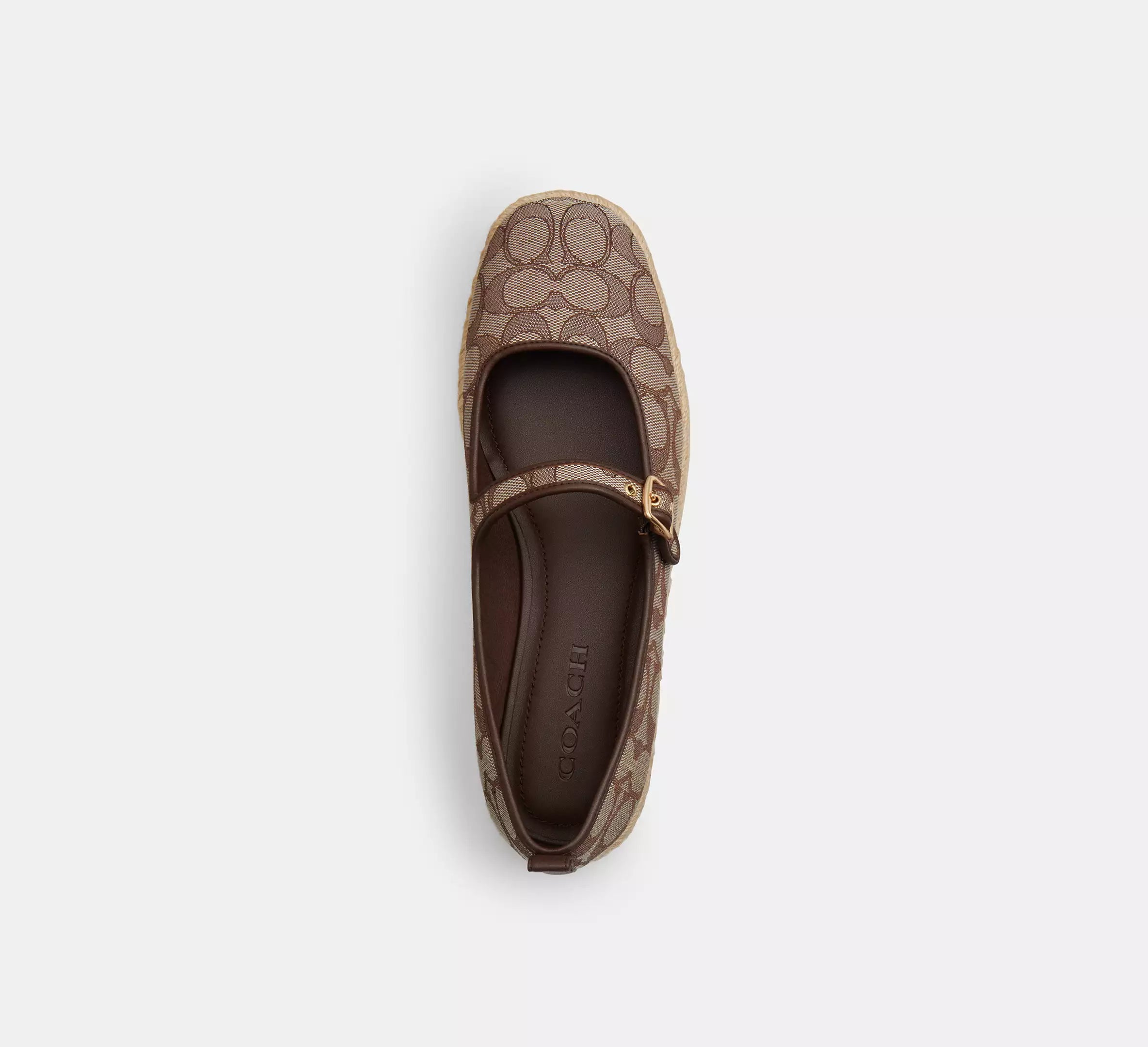 Coach Mary Jane Espadrille In Signature Jacquard  -  Oak/Maple