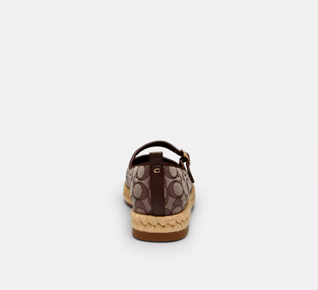 Coach Mary Jane Espadrille In Signature Jacquard  -  Oak/Maple