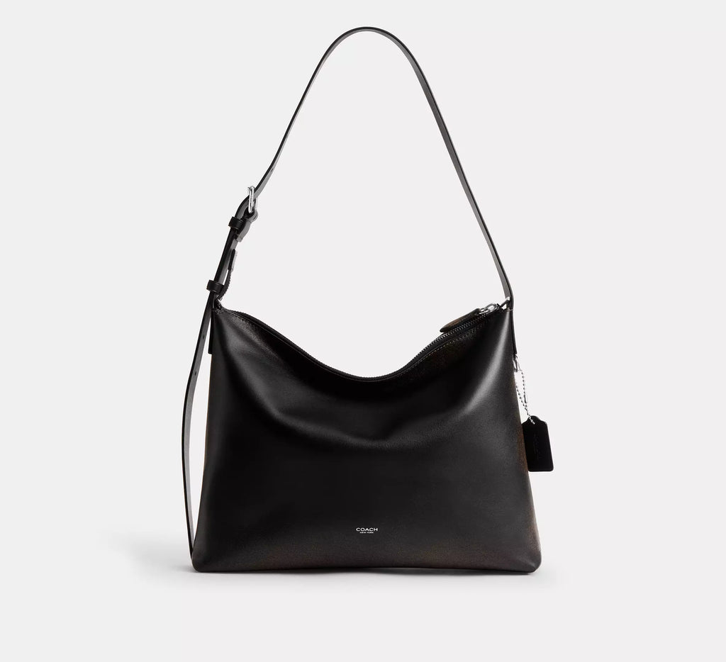 Coach Mott Messenger Bag 38 In Loved Leather  -   Black/Light Tan