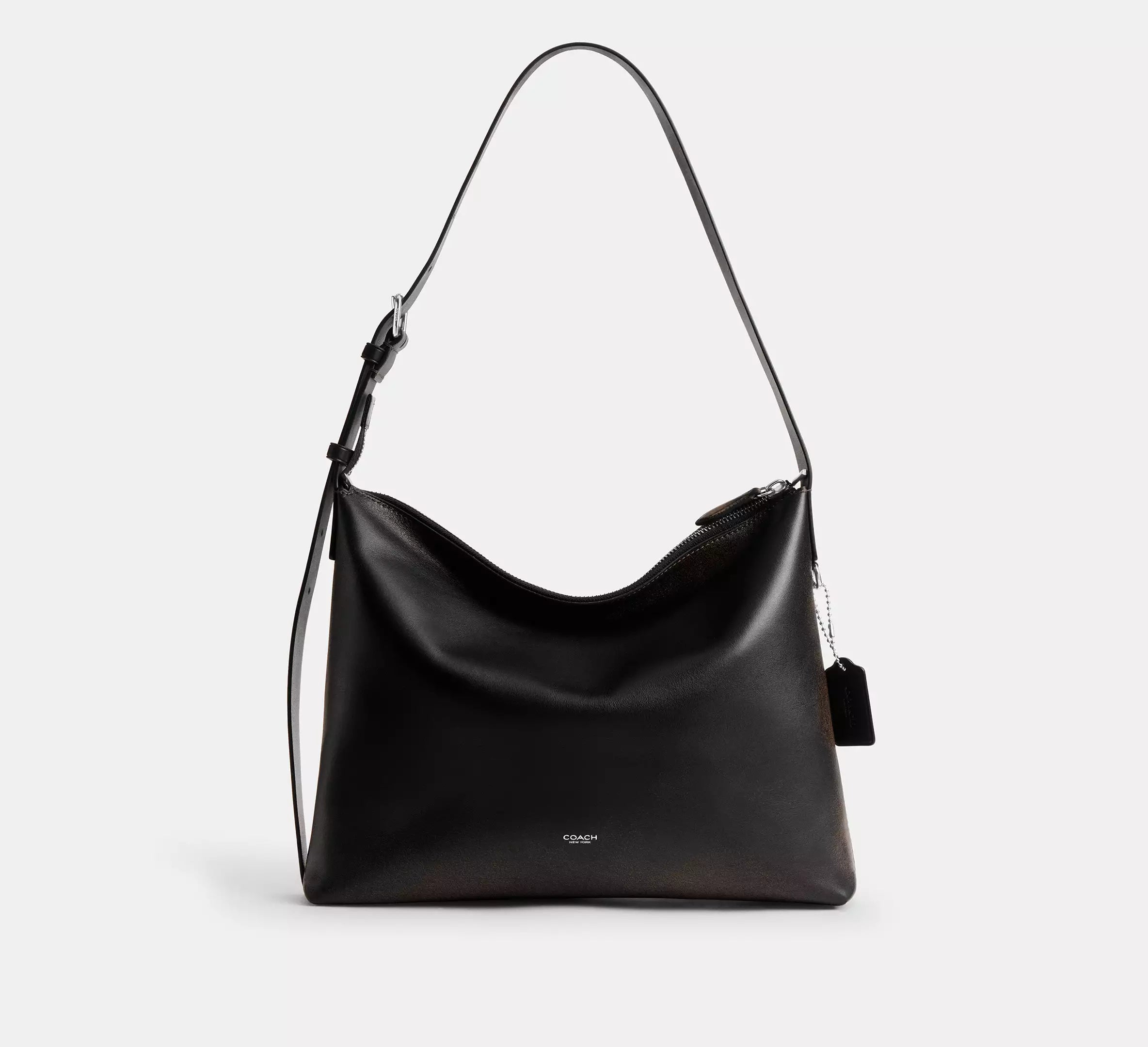 Coach Mott Messenger Bag 38 In Loved Leather  -   Black/Light Tan