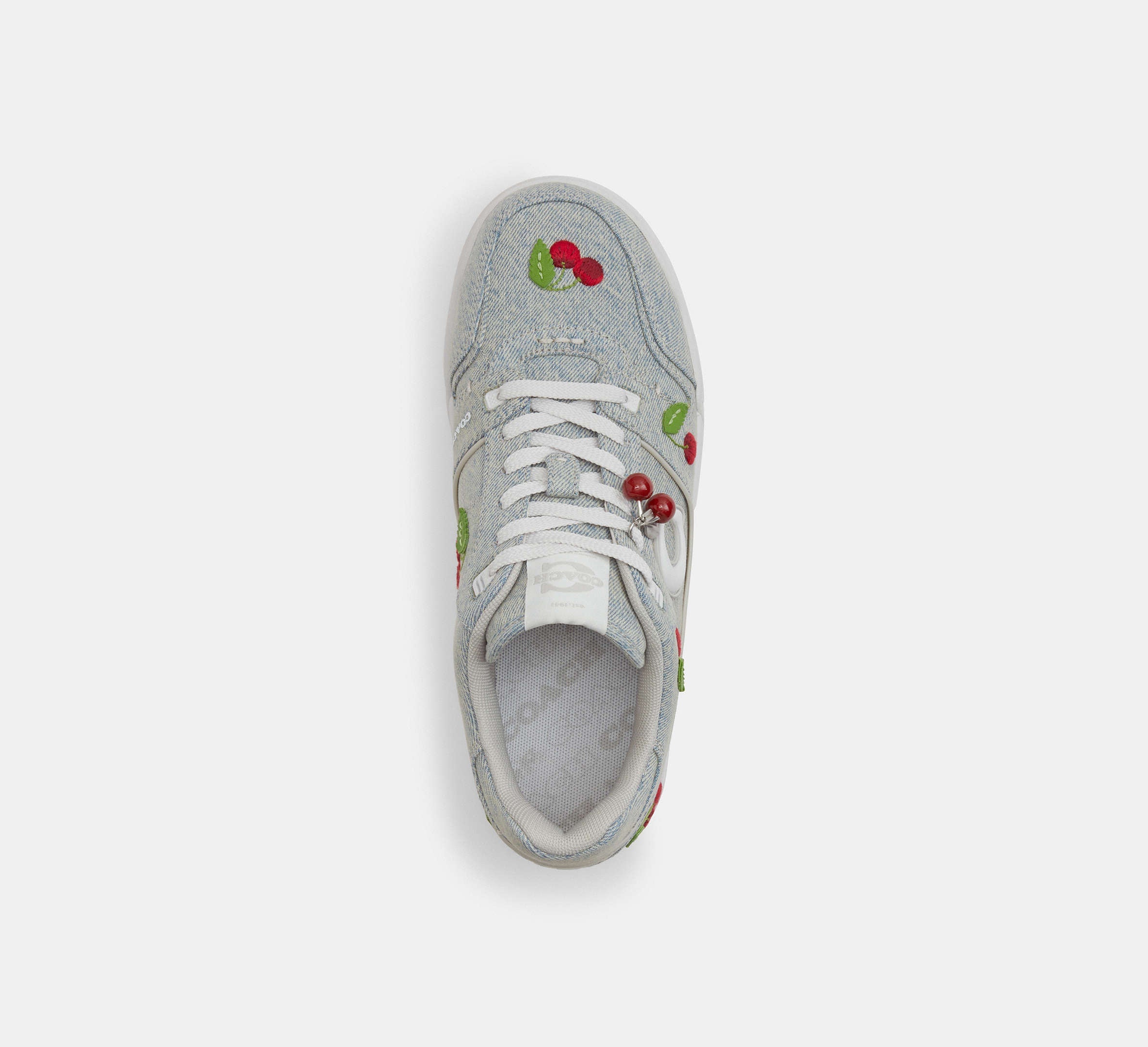 Coach Women's Soho Sneaker With Cherries-Denim/Optic White
