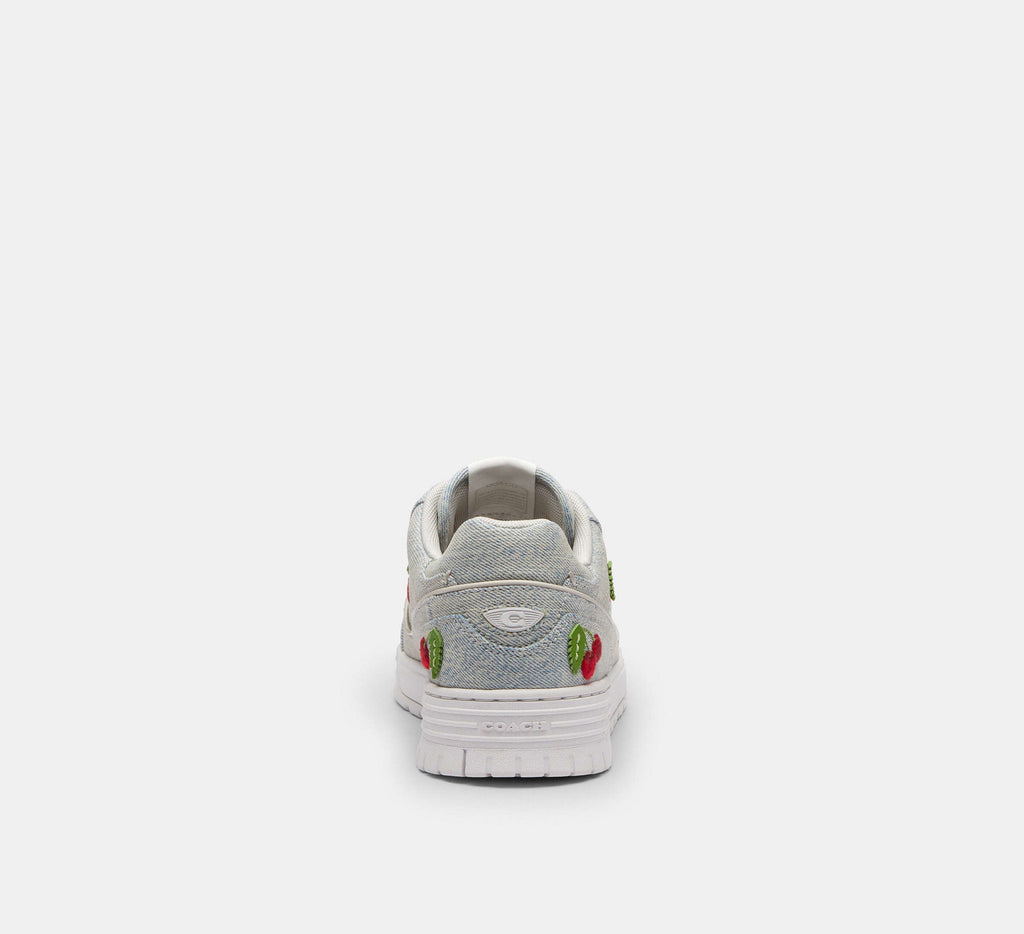 Coach Women's Soho Sneaker With Cherries-Denim/Optic White
