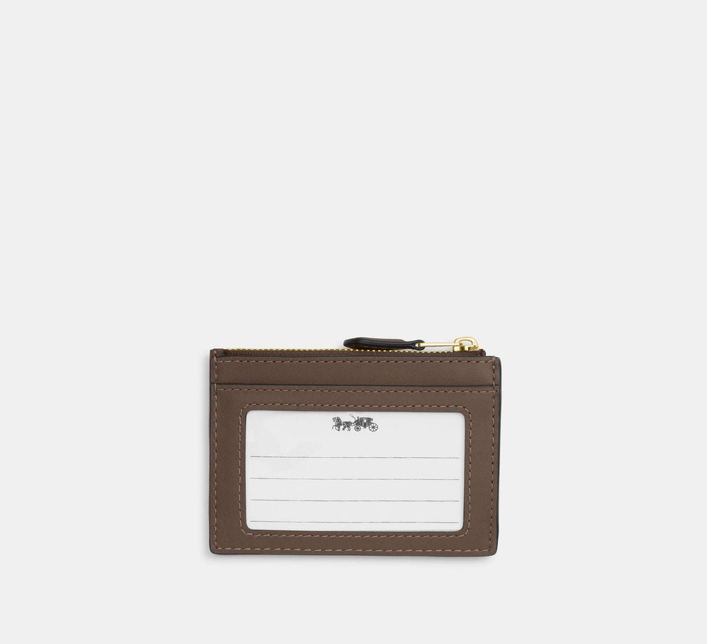 Coach  Mini Skinny Id Case In Signature Jacquard With Floral Embroidery-signature jacquard/Gold/Oak Multi