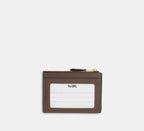 Coach  Mini Skinny Id Case In Signature Jacquard With Floral Embroidery-signature jacquard/Gold/Oak Multi