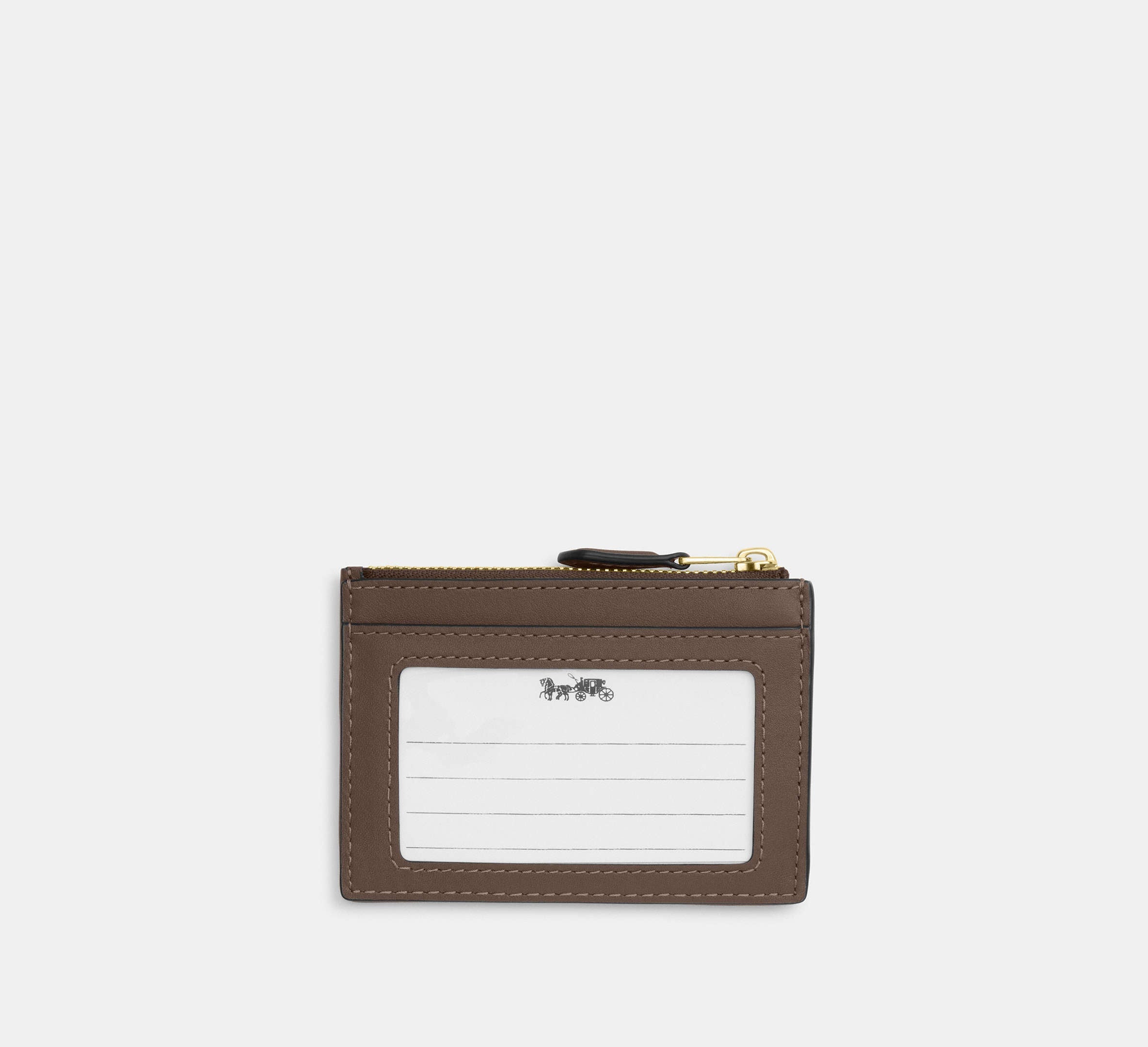 Coach  Mini Skinny Id Case In Signature Jacquard With Floral Embroidery-signature jacquard/Gold/Oak Multi