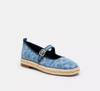 Coach Mary Jane Espadrille In Signature Denim  -  Indigo
