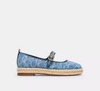 Coach Mary Jane Espadrille In Signature Denim  -  Indigo