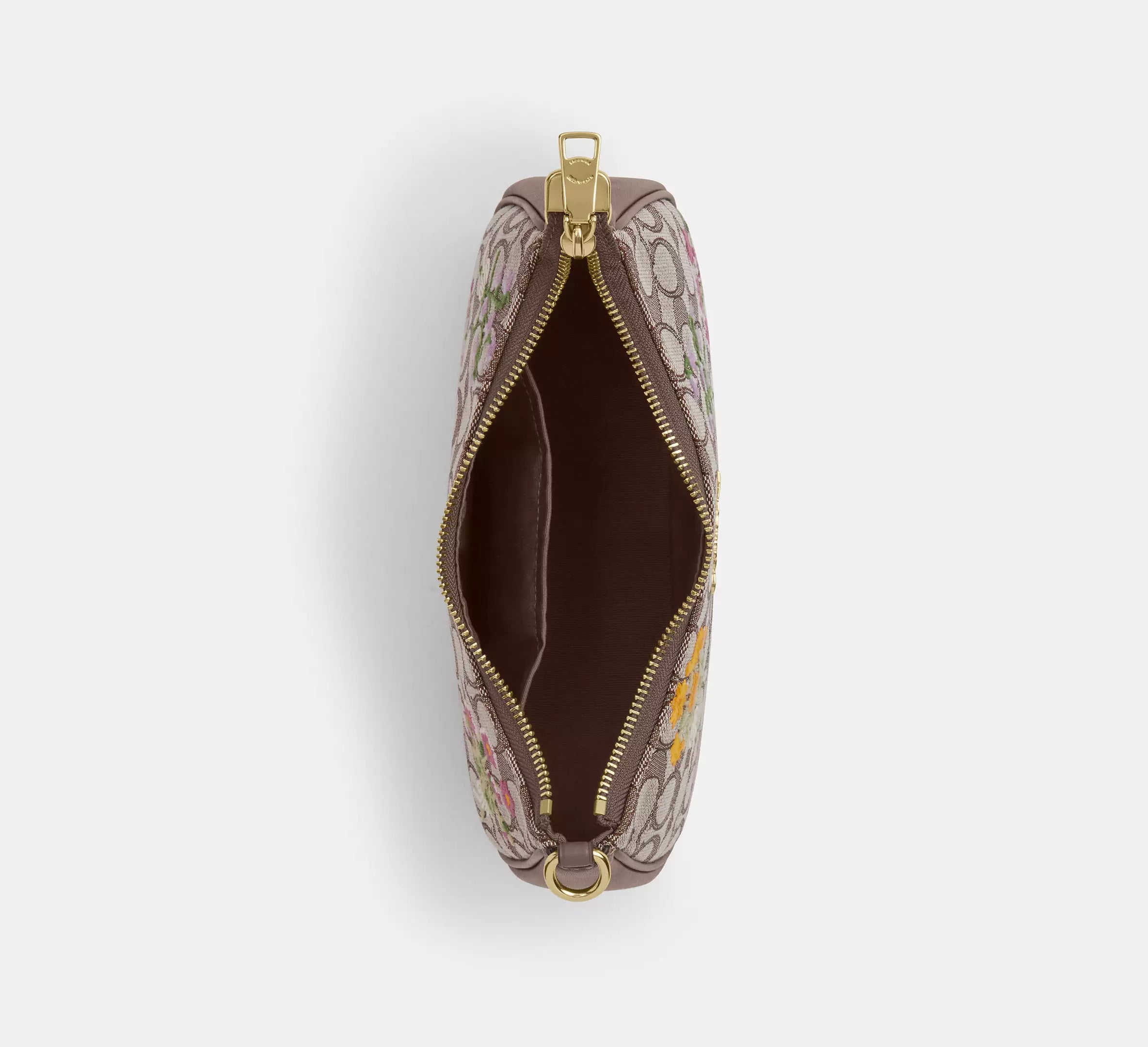 Coach Teri Shoulder Bag In Signature Jacquard With Floral Embroidery - Gold/Oak Multi