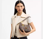 Coach Teri Shoulder Bag In Signature Jacquard With Floral Embroidery - Gold/Oak Multi