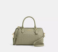 Coach Rowan Satchel Bag In Signature Leather - Gold/Pistachio