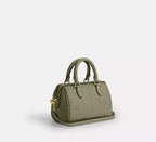 Coach Mini Rowan Crossbody Bag In Signature Leather - Gold/Pistachio