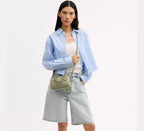 Coach Mini Rowan Crossbody Bag In Signature Leather - Gold/Pistachio