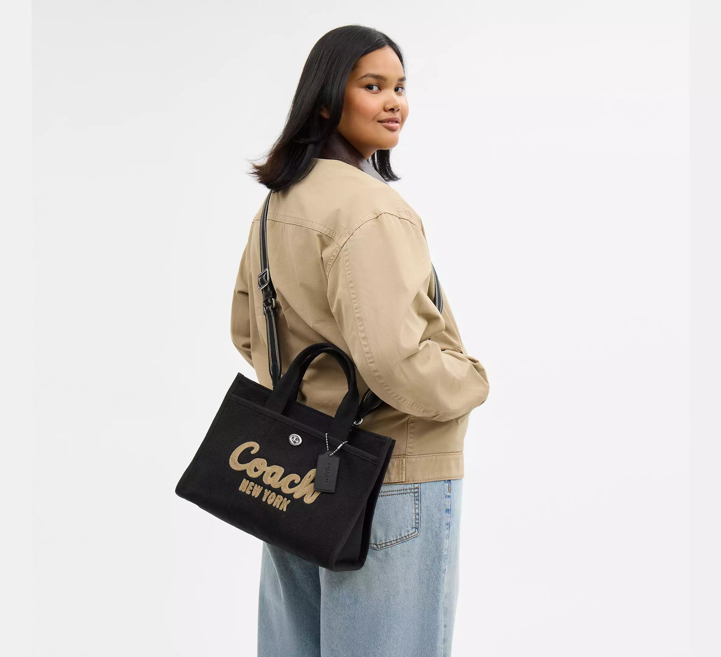 Coach Cargo Tote Bag - Silver/Black
