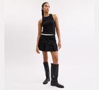 Coach New York Ribbed Tank Top  -  Black