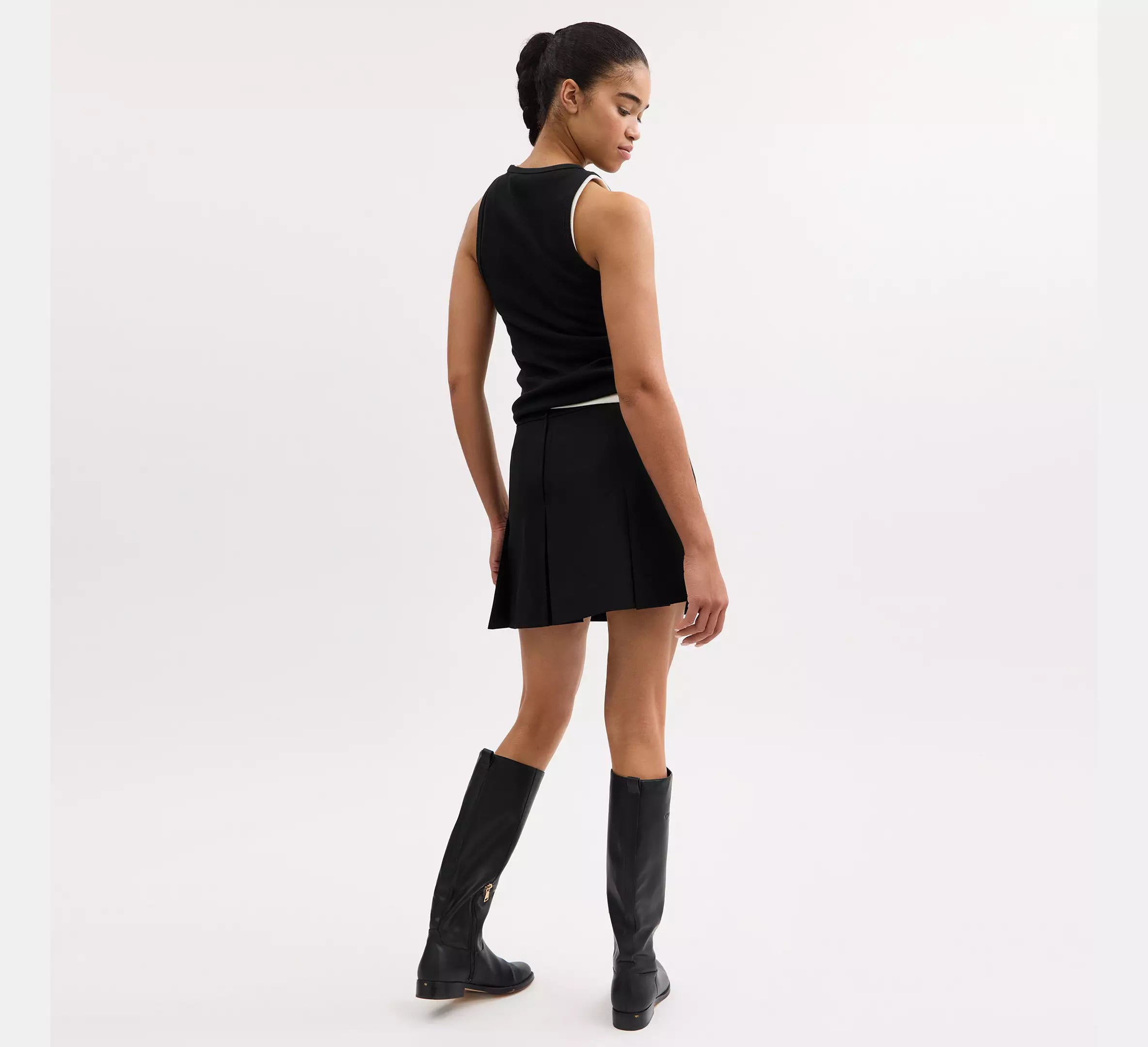 Coach New York Ribbed Tank Top  -  Black