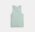 Coach New York Ribbed Tank Top  -  Mint