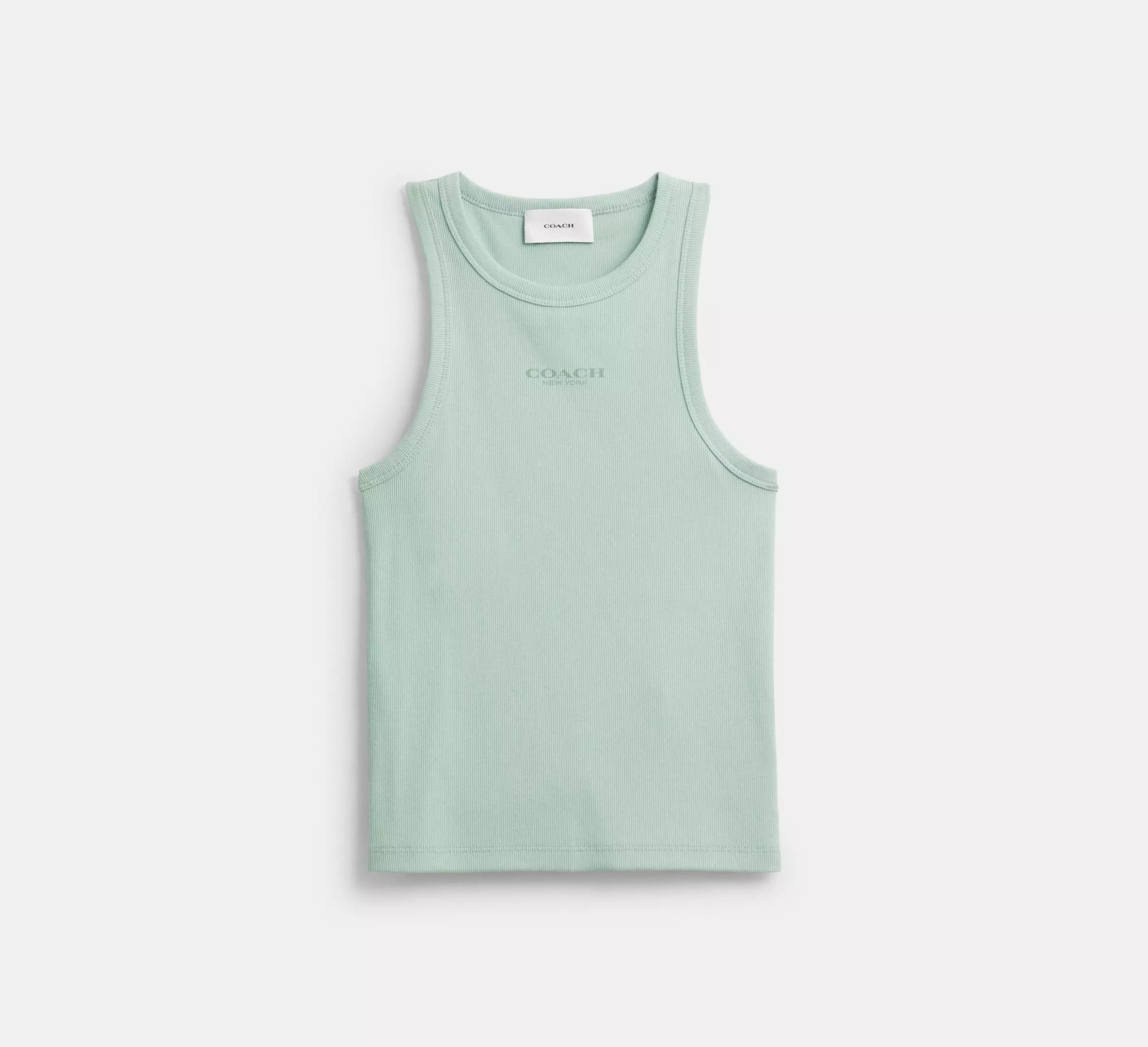 Coach New York Ribbed Tank Top  -  Mint